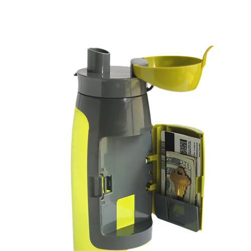 Gym Water Bottle With Storage Compartment